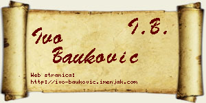 Ivo Bauković vizit kartica